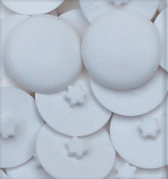 MK-Befestigungstechnik 50 Stück Abdeckkappen für InnenStern Schrauben Gr.20, Reinweiss RAL 9010, Kunststoff, Sternförmig