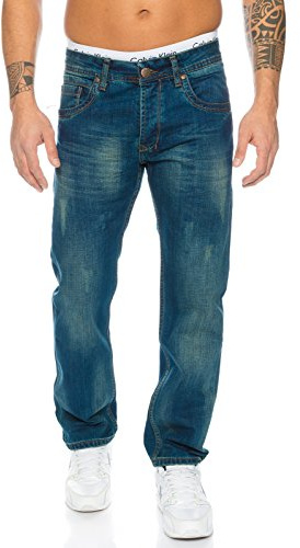 Rock Creek Herren Jeans Blau RC-2103 [W42 L36]