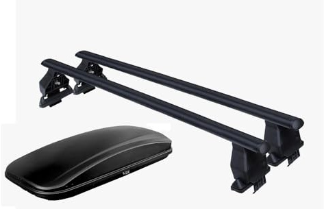 Portatutto Per Auto- compatible con Juke Dal 2010 Al 2019 5P - Piu Box 430Lt Nero Opaco -