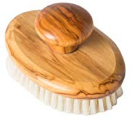 Massagebürste Naturborsten Olivia zur festen Trocken- und Nassmassage