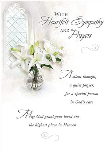 Tarjeta de condolencia tradicional para ocasiones – 7 x 5 pulgadas – Piccadilly Greetings