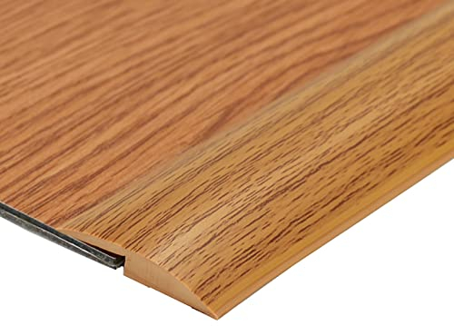 GELINTONG Striscia di soglia per porta pavimento in PVC Vinile, adesivo con finiture in moquette, profilo transizione, barra moquette, adatto per pendenza 5 mm. Grano di legno B