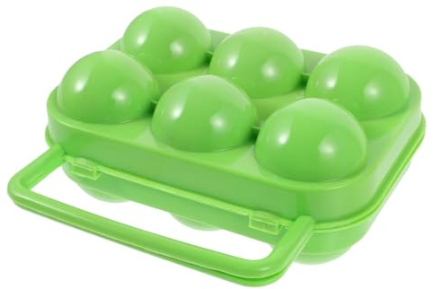 HOMSFOU 3pièces Boîte à Œufs Et Portable Pour Œufs Conteneur De Rangement Pratique Pour Camping Et Pique- Vert