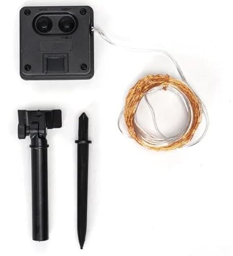 Blendend Guirnalda de luces solares, 2m + 10m, blanco frío, ideal para decorar exteriores y crear ambientes festivos.