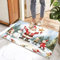 Fußmatte 60x90 cm Weihnachten Rote Sterne Fussmatte Aussen Fussmatte Innen rutschfeste Schmutzfangmatte Fußmatte Waschbar Fussabtreter für Flur Haustiere Fußmatte Außen