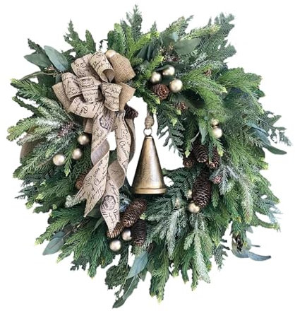 Türkranz Weihnachten - Adventskranz Mit Kugeln, Dekokranz Weihnachtskranz, Kreativ Weihnachten Haustür Türkranz Mit Kiefernzapfen Beere Weihnachtsdeko - Tischkranz - Weihnachtskranz