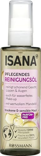 ISANA Pflegendes Reinigungsöl, 100 ml Flasche - Reinigt schonend Gesicht, Lippen und Augen - Besonders geeignet für trockene und sensible Haut