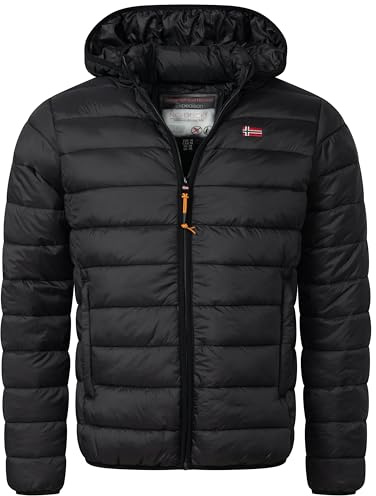 Geographical Norway Chaqueta acolchada de invierno para hombre - Anorak cálido - IMS Production - Chaqueta para exteriores de SKI y Snowboard para invierno/otoño, Negro, XXL