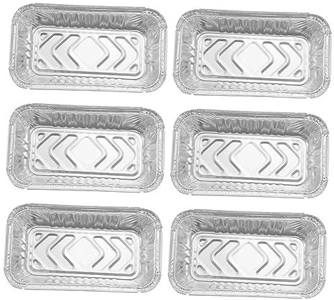 PHENOFICE 25 Piezas Caja de lata aire balde con tapa equipo bol portátil cocina cajas de barbacoa de papel de aluminio tazones de barbacoa soportes para barbacoa de papel de aluminio Silver
