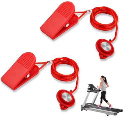 Treadmill Safety Key, 2 Pcs Clé de sécurité magnétique pour tapis de course, Accessoires Universels Pour Tapis De Course, Interrupteur de sécurité pour la plupart des tapis de course