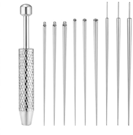 10Pcs Piercing Changing Kit, Ball Grabber & Insertion Tapers for Jewellery