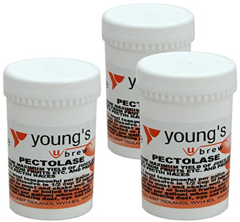 3X Pectolase 32g Tub Youngs - Home Brew Beer & Wine Making Chemicals