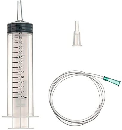 150 ml stor plastcylinder med slang för vetenskapliga laboratorier, trädgårdsbevattning, industri (1, 150 ml)