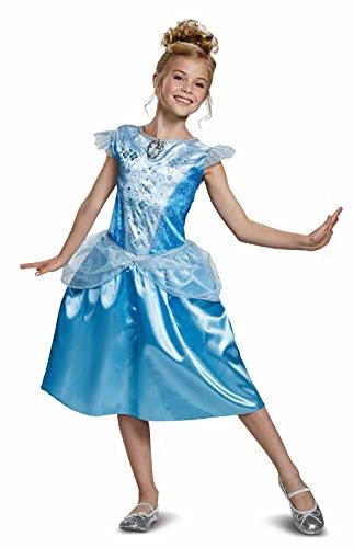 Disney Officiell Klassisk Askungen Flicka Kostym - Prinsessa Karneval Halloween