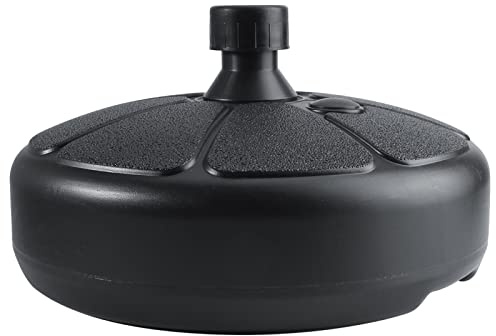 Asixxsix Base de Parapluie de Terrasse Robuste, Support de Parapluie Rond de 15 Pouces, Support de Base de Parapluie Remplissable de Sable d'eau pour Poteau de 28 Mm à 40 Mm, pour Pelouse