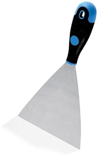 Virsus Spatola per Stucco da 12 cm, 241, Lama in Acciaio al Carbonio, Manico bimateriale Antiscivolo, Coltello Raschietti per Pareti e Cartongesso, Utensile Professionale e Fai da Te