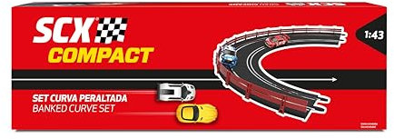 Scalextric – Accesorios y Extensiones Circuitos de Carreras Compact Escala 1:43 (Set Curva Peraltada)