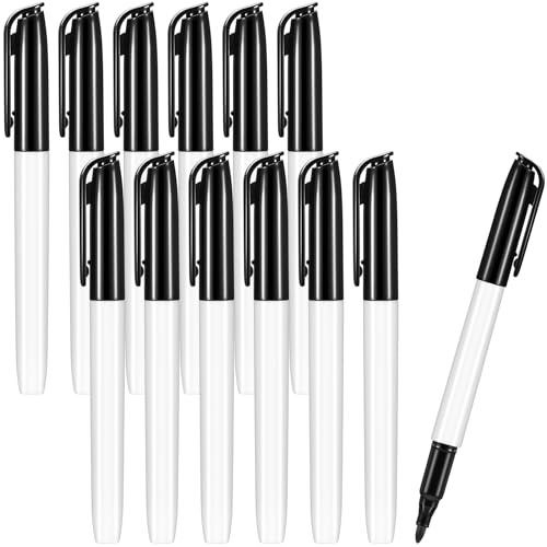 Colarr 12 Pcs Thick Tipped Low Vision Pen, Bold Pens Bulk, Black