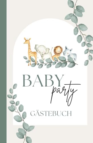 Premium Babyparty Gästebuch: Eintragungen für 50 Gäste | Baby-Vorhersagen | Platz für Mitteilungen, Ratschläge, Wünsche | Boho | Chic