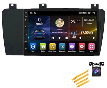 Radio estéreo para automóvil HYMLMY Android 12 para Vol-vo XC70 V70 S60 2004-2009, radio con pantalla táctil de 9 Car Play DSP RDS con Carplay inalámbrico/Android Auto/controles del volante/soporte