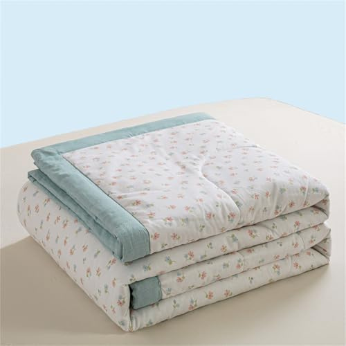 Odot Edredon Lavable Sin Funda 2.5 TOG, Reversible Edredón Verano Cama - Ligera Respirable Suave Acolchado de Manta para Días Calurosos (Flores Bonitas,150 * 200cm)