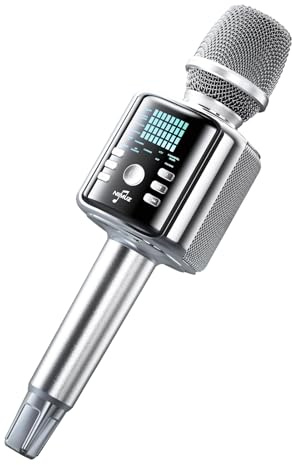 Professional Wireless Karaoke Microphone with Soundcard and Speaker,3 in 1 Bluetooth Karaoke Machine Featuring Surround Sound and Dynamic Pickup That Surpasses Ordinary Karaoke Microphones