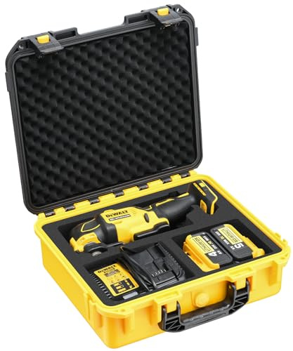 Koffer für Dewalt Oszillierendes Multifunktionswerkzeug, passend für DCS356B DCS354B DCS353B, robuster Werkzeugkasten für 20 V Max Multifunktionswerkzeug, Akku und Ladegerät, wasserdichter