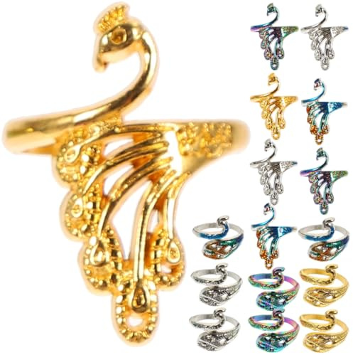 WOFASHPURET Anillos de Tejer Decorativos 16 Piezas Ligeros para Manualidades y Accesorios de Crochet Cómodos para Trabajo