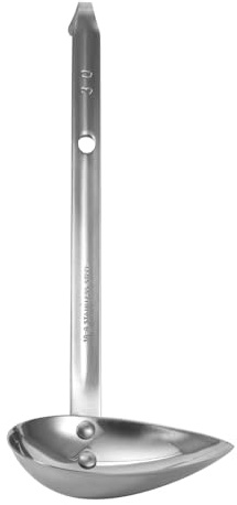 Happyyami Cucharilla Larga de Acero Inoxidable para Servir Salsas Diseño Ergonómico Adecuado para Cocina y Repostería
