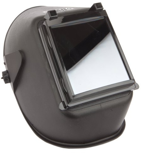 Forney 55672 Welding Helmet, Bandit III Flip Front, Shade-10,Black, Medium