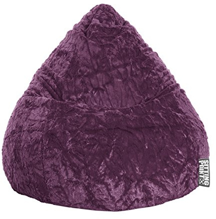 SITTING POINT only by MAGMA Sitzsack Fluffy L ca. 120 Liter aubergine (bis ca. 7 Jahre)