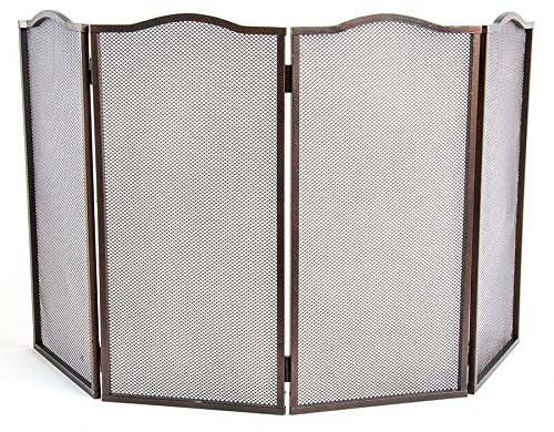 TRENTO- PARASCINTILLE IN FERRO BATTUTO PER CAMINO CM 100 - 4 PANNELLI