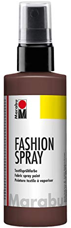 Marabu 17190050295 - Fashion Spray kakao 100 ml, Textilsprühfarbe, m. Pumpzerstäuber, für helle Textilien, weicher Griff, einfache Fixierung, waschbeständig bis 40°C, tolle Effekte auf Stoff