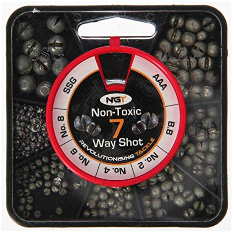 7 Way NGT Non Toxic Split Shot carp/coarse fishing