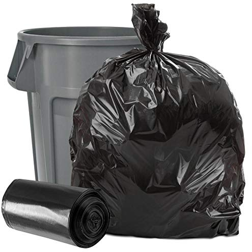 Plasticplace 40-45 Gallon Trash Bags │1.5 Mil │ Black Heavy Duty Garbage Can Liners │ 40 x 46 (100 Count)
