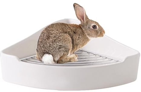 Dtaigou Kaninchentoilette, Töpfchentrainer für Kaninchen,Töpfchentrainer für Kaninchen - Geräumige Space-Kaninchentoilette für Kätzchen, Welpen, kleine Meerschweinchen, Chinchillas