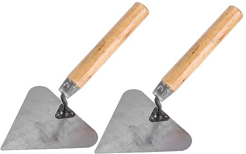 jojofuny 2 Piezas De Albañil Pala Triangular Herramienta De Enyesado Espátula De Construcción Paleta De Hormigón Paleta De Mano Raspador De Barro Paleta para Albañilería Paleta De