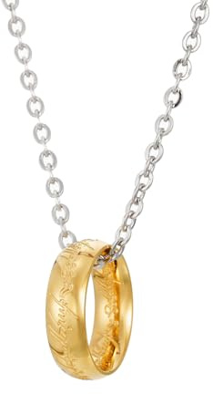 GAUEIOUR Collar con Colgante de El Señor de los Anillos - Personalizable, Versátil, Grabado, de Acero Inoxidable - para Interior y Exterior