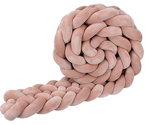 Cuscini morbidi fatti a mano con nodo posteriore per divano, camera da letto, decorazione della casa, 6 nodi, cuscino allargato (rosa cipria, 20 22 cm)