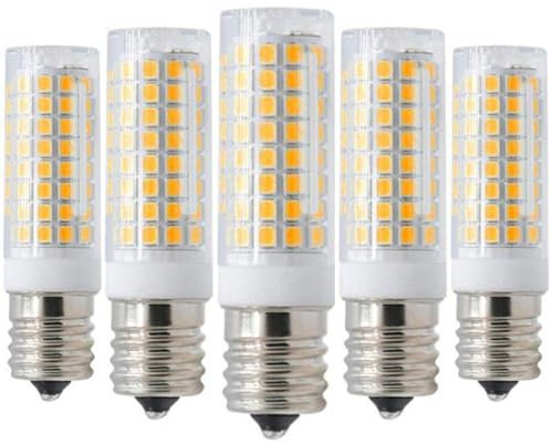 E17 LED Lampadina 10W, 10W Equivalente 100W E17 Sostituzione Alogena, AC220V, Confezione da 5, Angolo di Fascio 360 ° Dimmerabile 1000LM(Bianco Caldo)