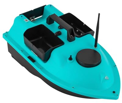 YUMIONB Remote Fishing Bait Boat, 52W 10000RPM Electric Fishing Drone with Bait Release RC Bait Boat Drone for Fishing Bait Drop with LCD Screen & LED Night Lights For Hook Delivery, Nesting (Blue)