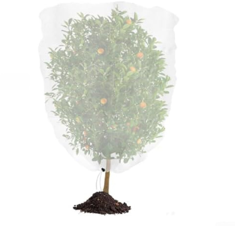 Cubierta de red para plantas con cremallera y cordón para un fácil acceso y protección contra insectos en entornos de jardín (1,8 x 1,8 m)