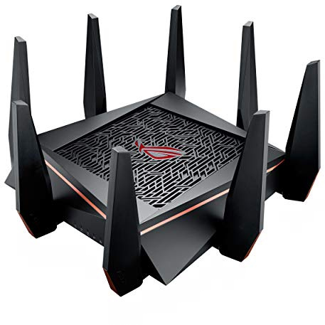 ASUS ROG Rapture WiFi Gaming Router (GT-AC5300) - Tri Band Gigabit Wireless Router, Quad-Core CPU, WTFast Game Accelerator, 8 GB Ports, AiMesh Compatible, Included Lifetime Internet Security