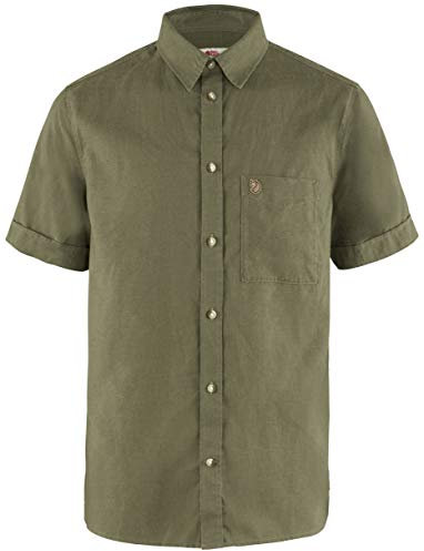 Fjällräven Herren Övik Travel SS Shirt, Green, XL