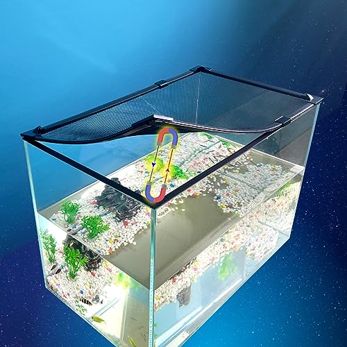 JOOFAN DIY Anti-Sprung Abdeckung für Aquarium 94X46cm agnetische Anziehung .freies Öffnen und Schließen Es verhindert, DASS Fische, Reptilien, Schildkröten andere Tiere entkommen