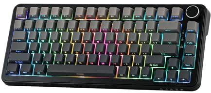 MechLands AK820 MAX HE halleffekt magnetiskt speltangentbord, justerbar manövrering, 8 kHz Polling-ratt, Wired Rapid Keyboard, Creme, RGB, NKRO för Win/Mac, QWERTY (gradient grå)
