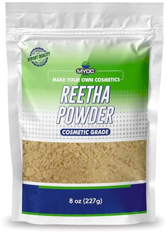 Myoc Reetha Powder (Soapnut) – Cosmetic Grade | For Hair & Skin Cleansing | Fine Herbal Powder for DIY Shampoos, Face Wash & Soaps | 227g / 8 Oz