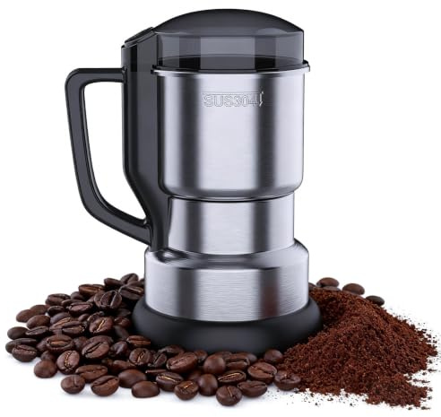 Electric Grain Grinder Mill,400g Grain Mill High Speed Commercial Spice Grinder，304 Stainless Steel Spice Herb Mill for Dry Cereals Grain Herb Spice Coffee Corn Bean