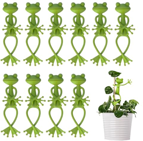 10 stycken groda växtstöd växtklämmor växthållare kruka dekoration