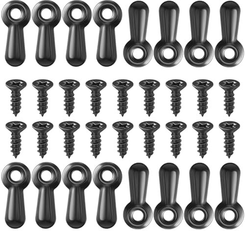 Shappy Picture Frame 100 PC Photo Frame Turn Button Fasteners with 100 Pieces Screws Picture Hardware Backing Clips Framing Parts for Hanging Posters Drawing Crafts, Black
